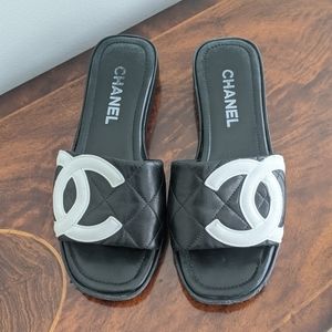 Chanel slip on sandals